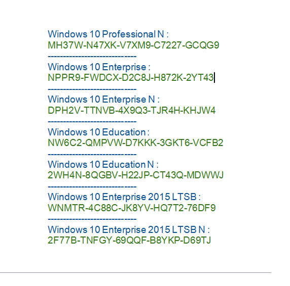 Windows 10 Professional Serial Key